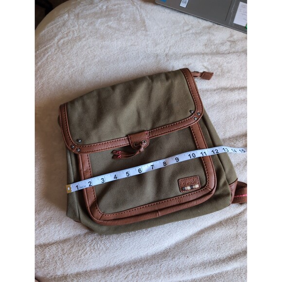 The Saks bookbag purse brown and green - Picture 2 of 7